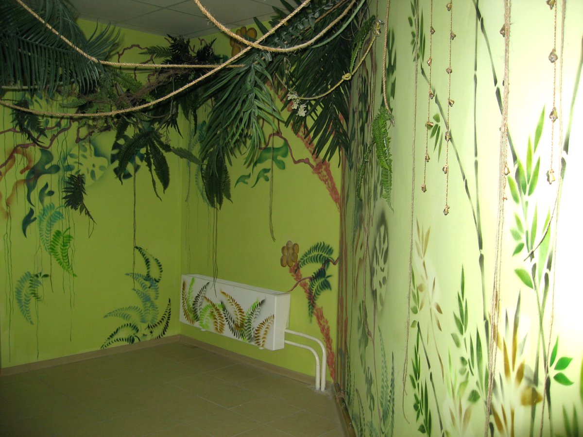 Лианы роспись стен