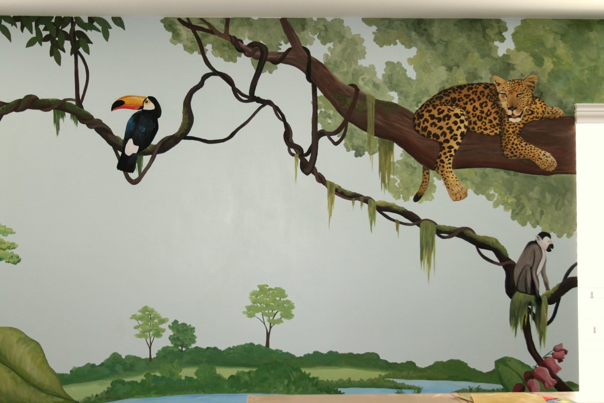 Роспись стен джунгли