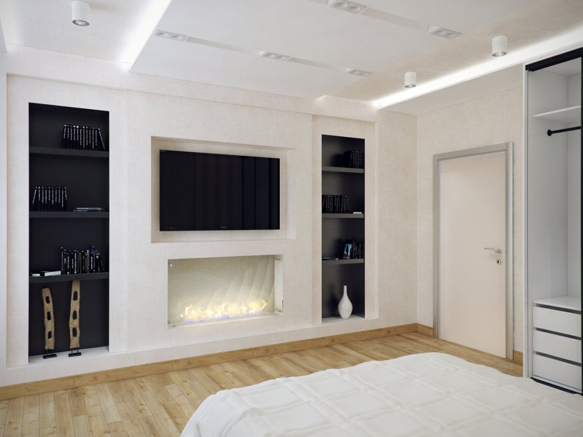 Ниша под телевизор из гипсокартона