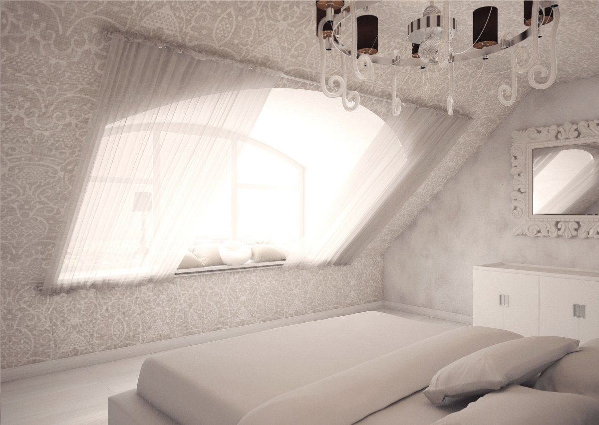 Мансарды розового цвета