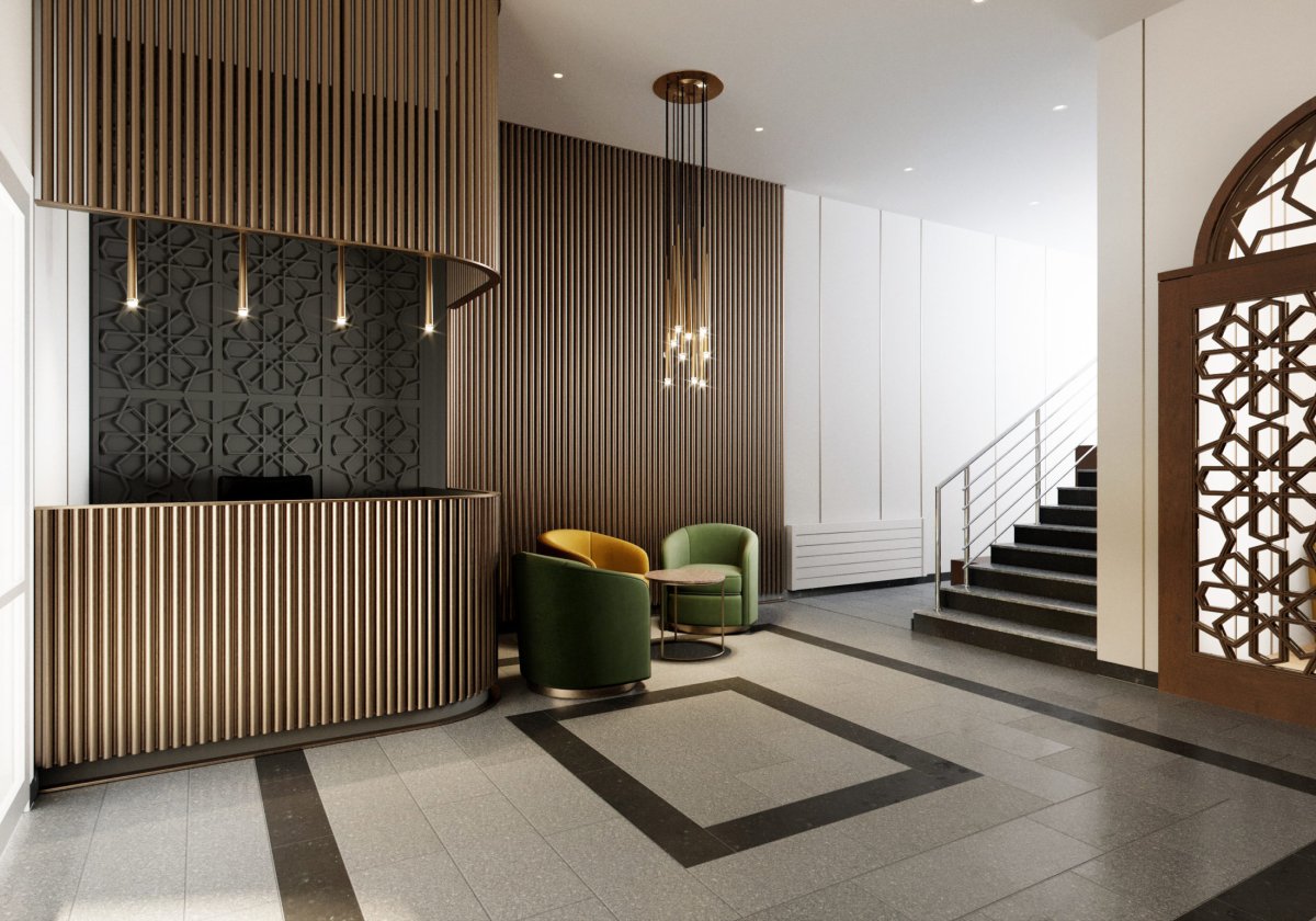 Интерьер зоны ресепшн