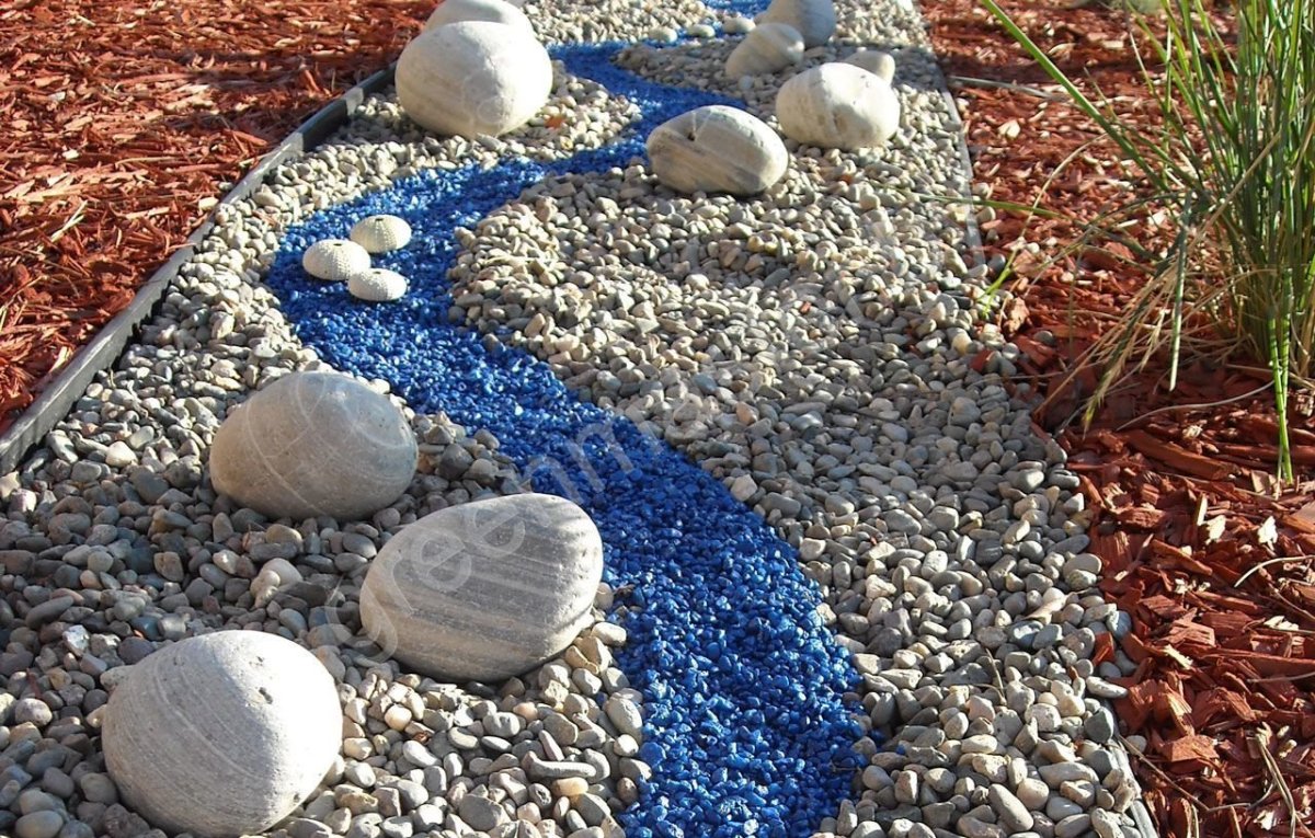 Декоративная галька для сада