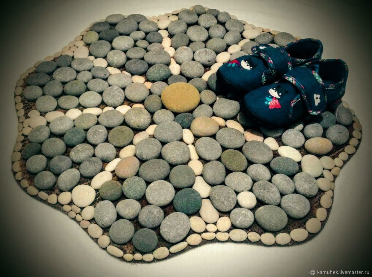 Клумбы из гальки