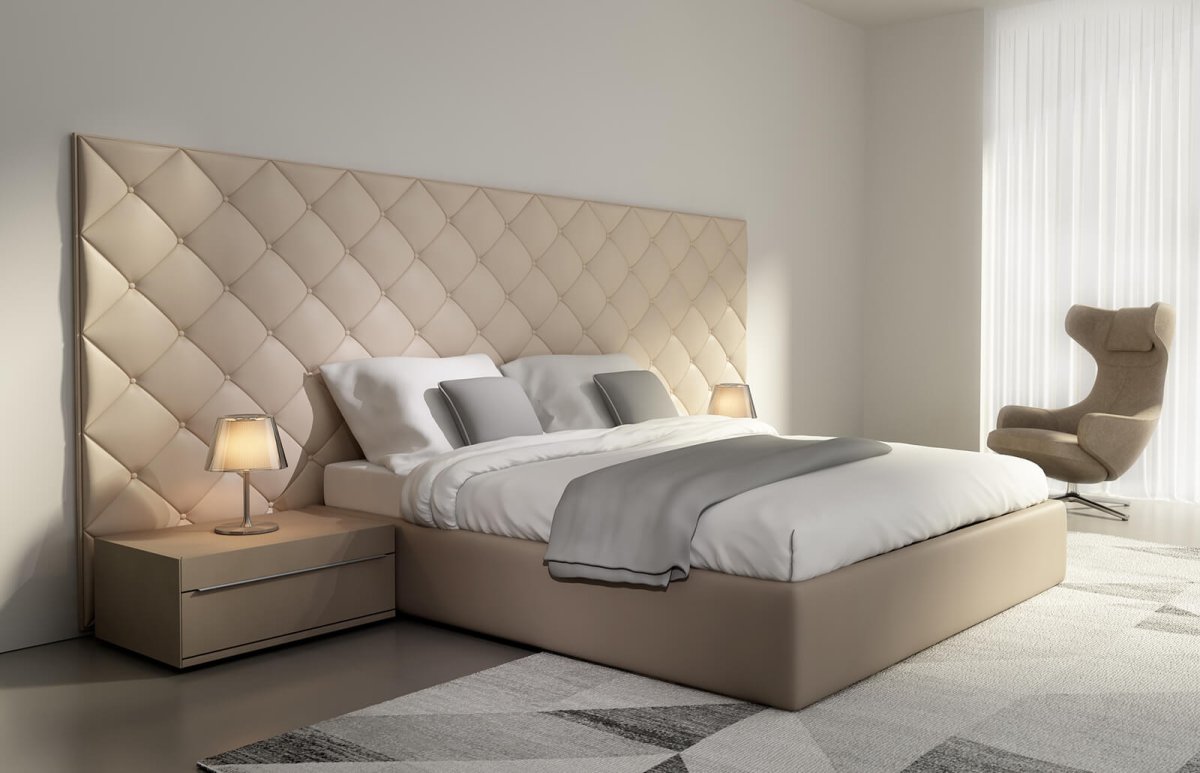 Панели над кроватью в спальне