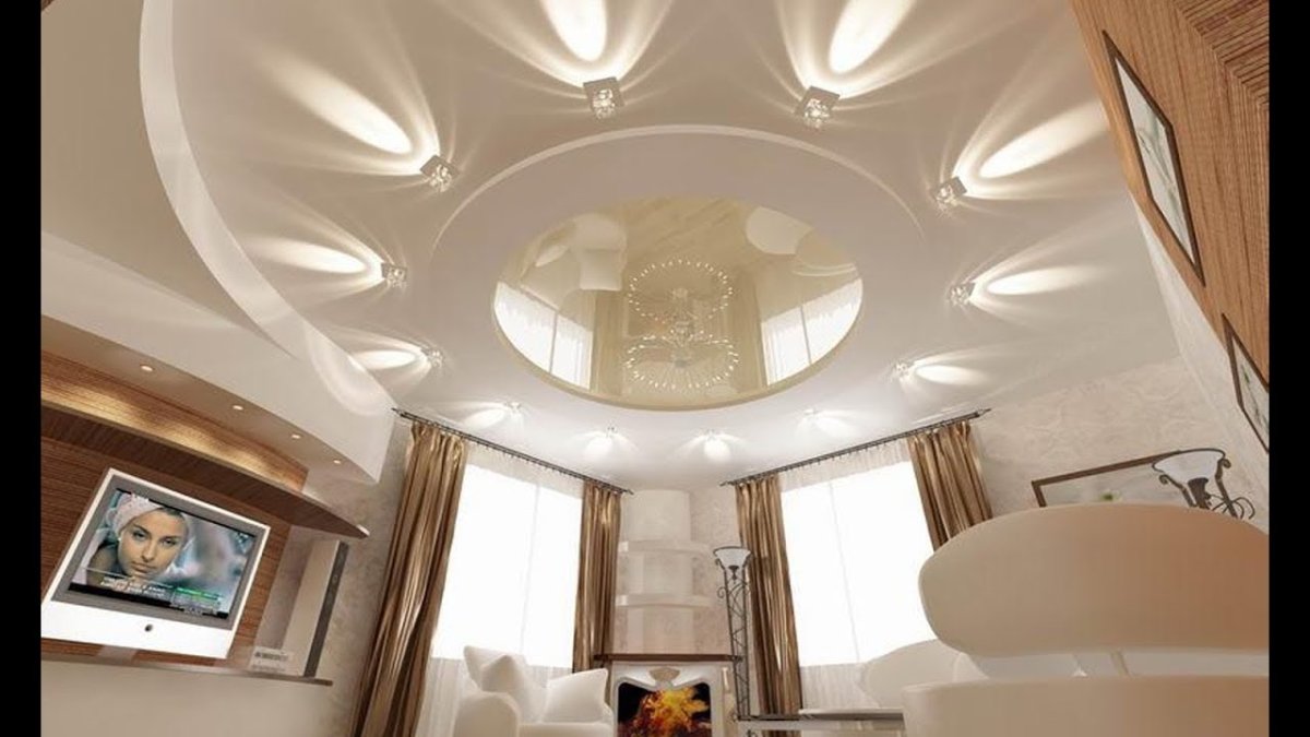 Многоуровневые натяжные потолки