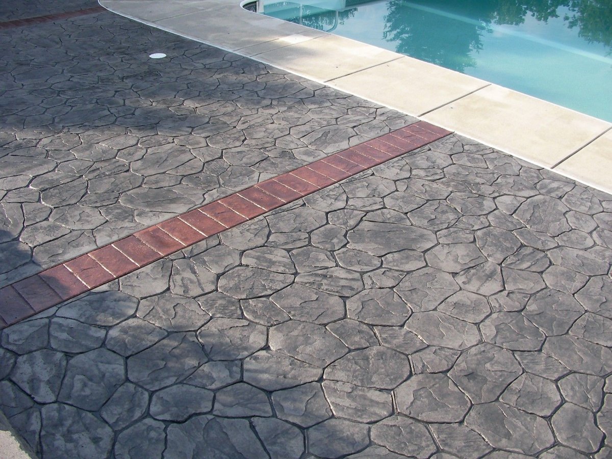 Штамп бетон тесаный камень