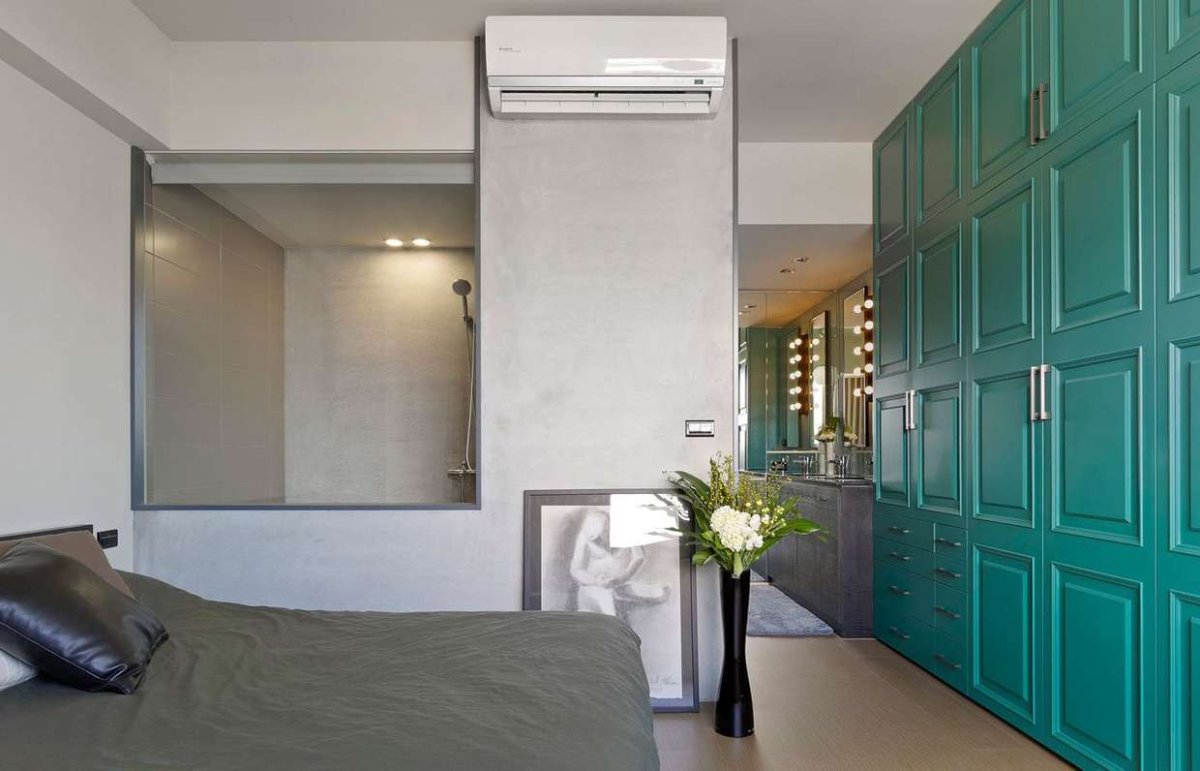 Прямая кухня встроенная в нишу