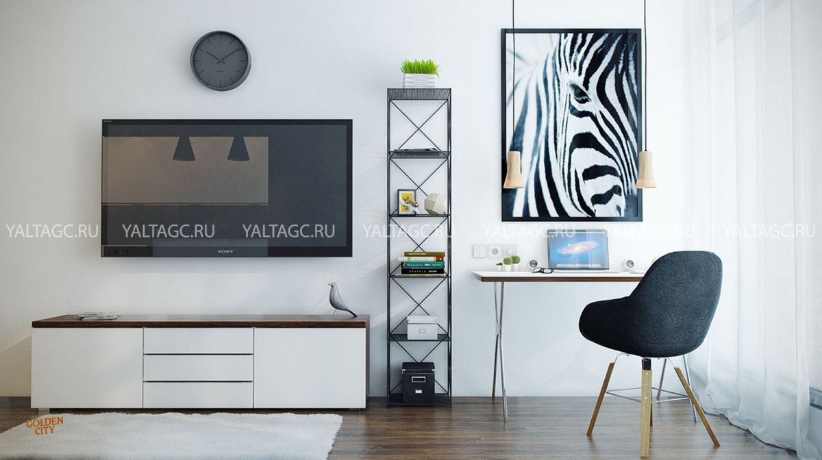 Сиреневая стенка в гостиную