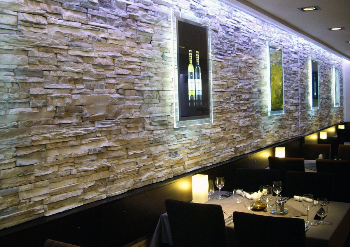 Искусственный камень с подсветкой