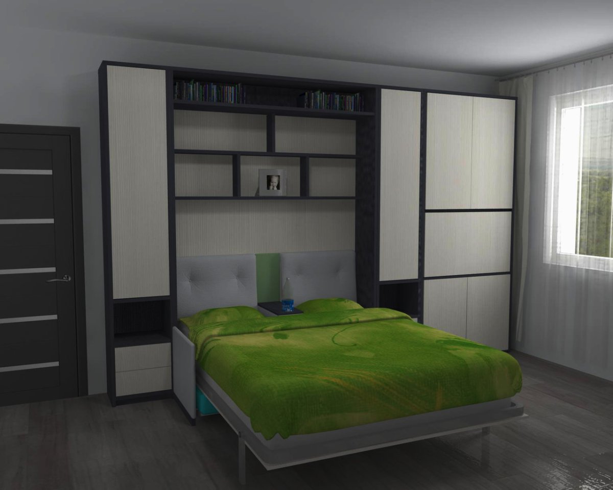 Шкаф-кровать диван трансформер TRANSMEB блюз