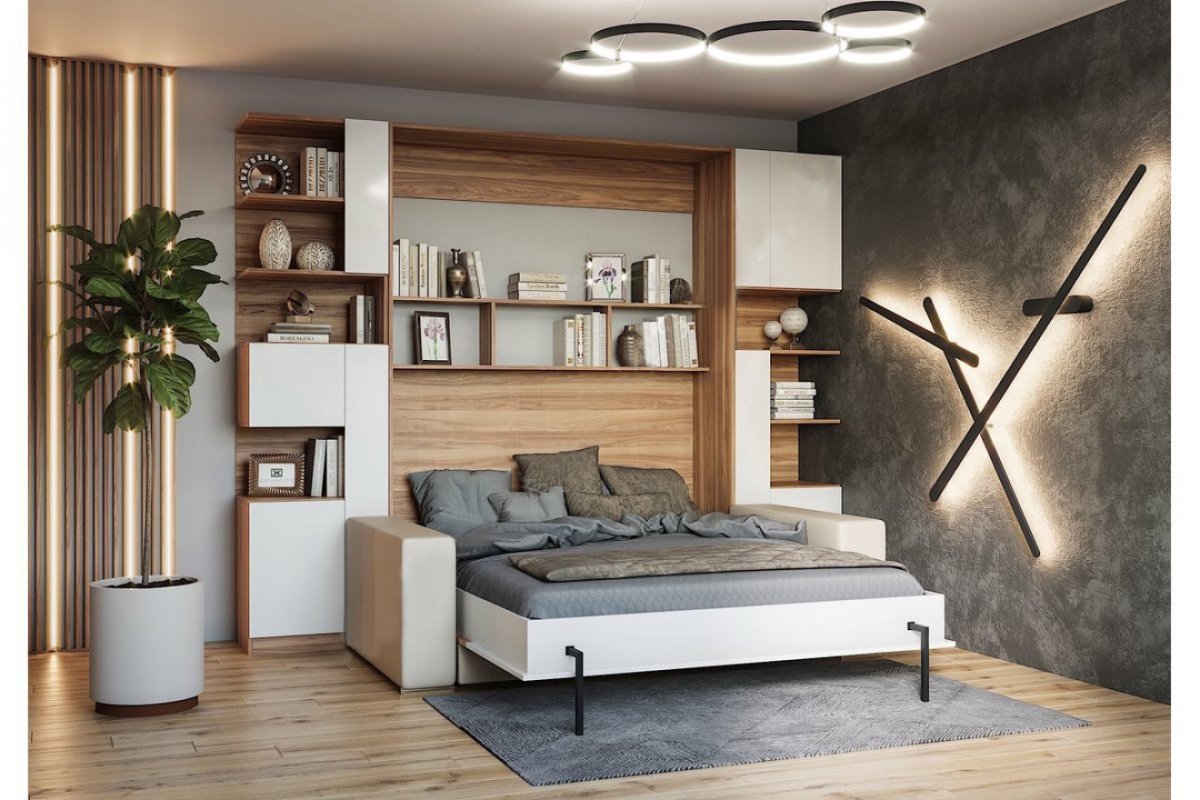 Шкаф-диван-кровать трансформер Мебелионика