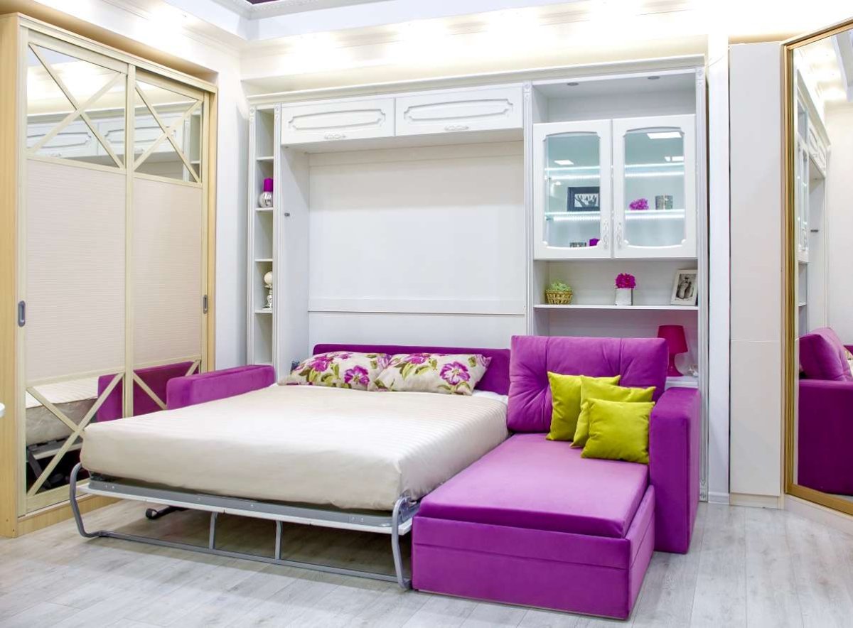 2 Спальная кровать трансформер с диваном