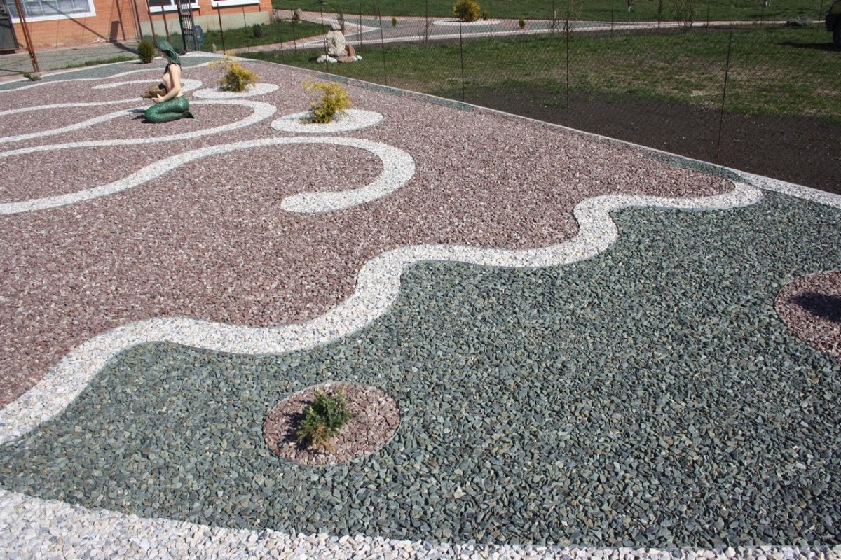 Отделка цоколя каменной крошкой