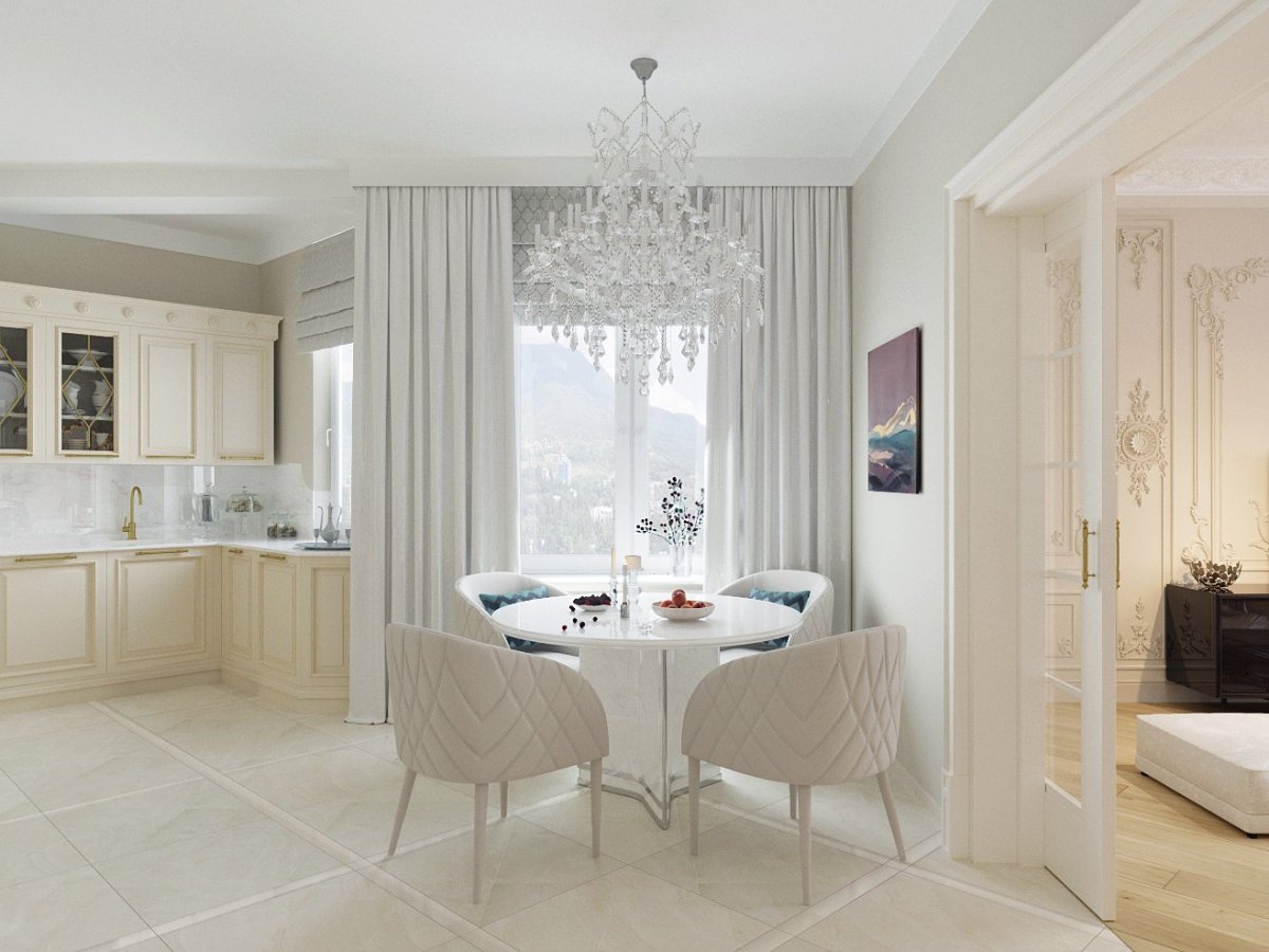 Двухкомнатная квартира в светлых тонах