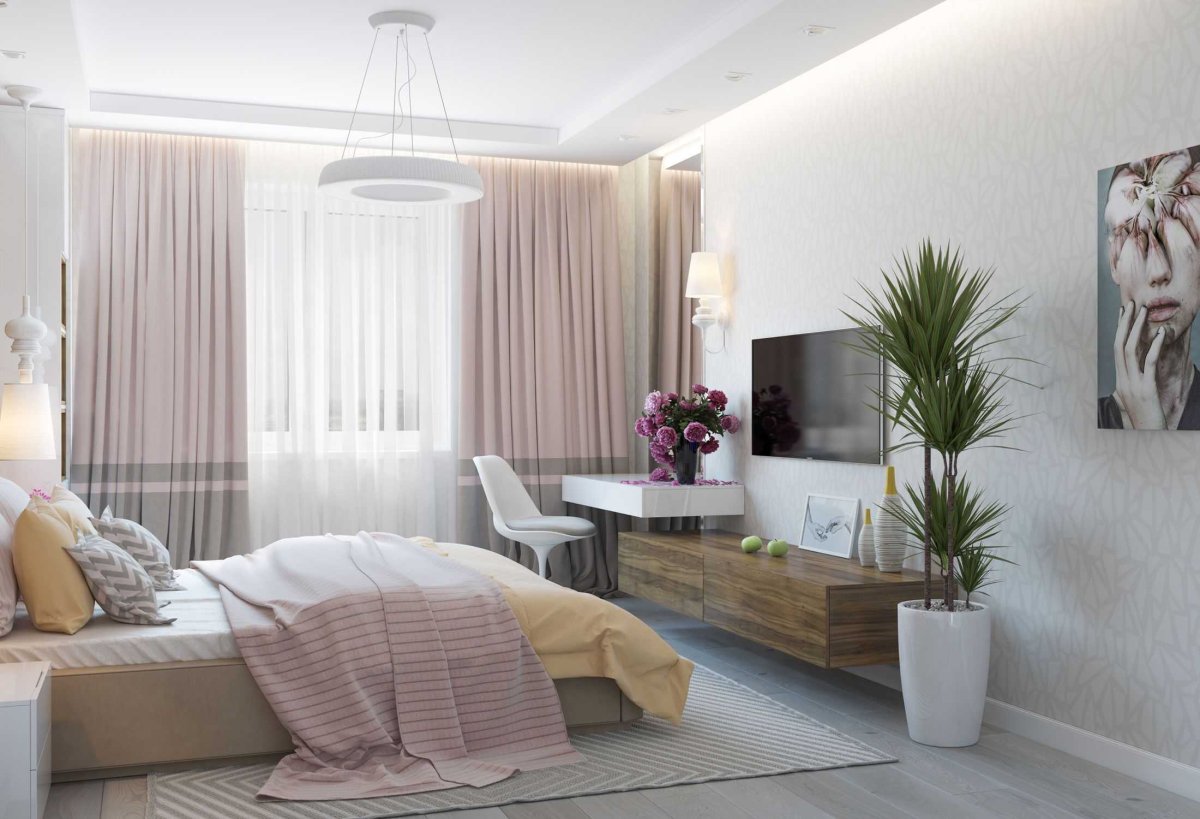 Гостиная в светло тонах