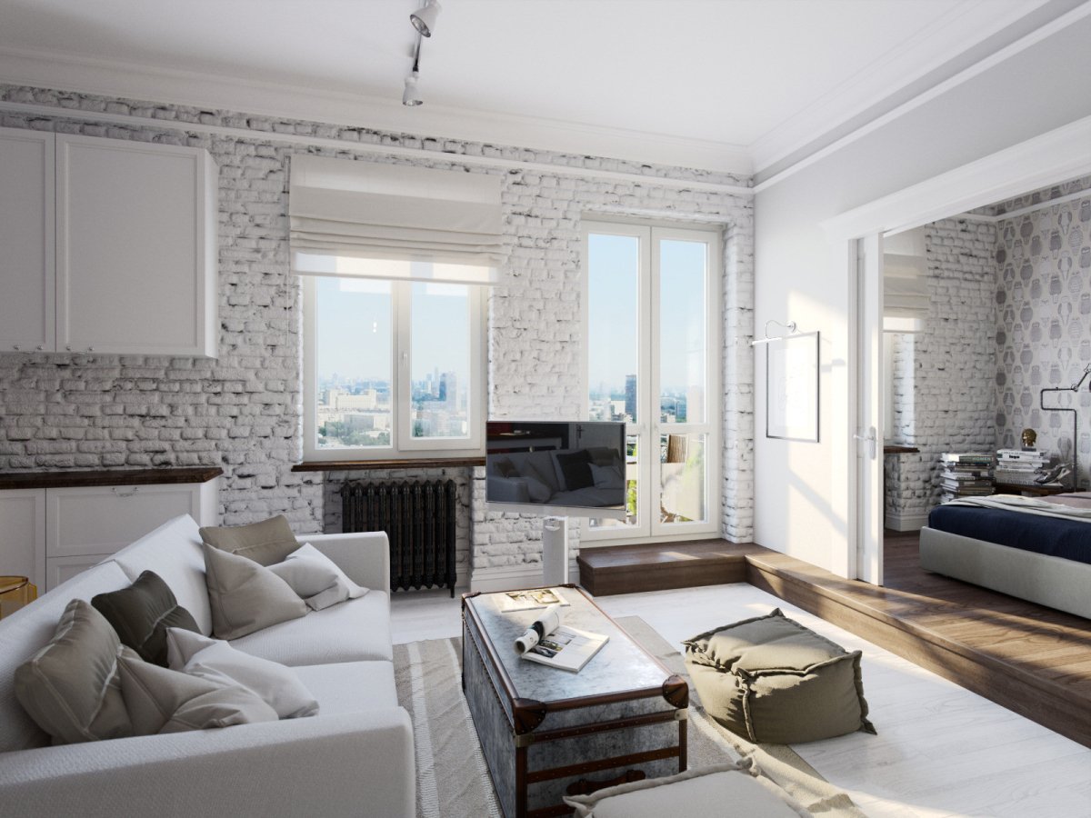 Интерьер квартиры в светлых тонах