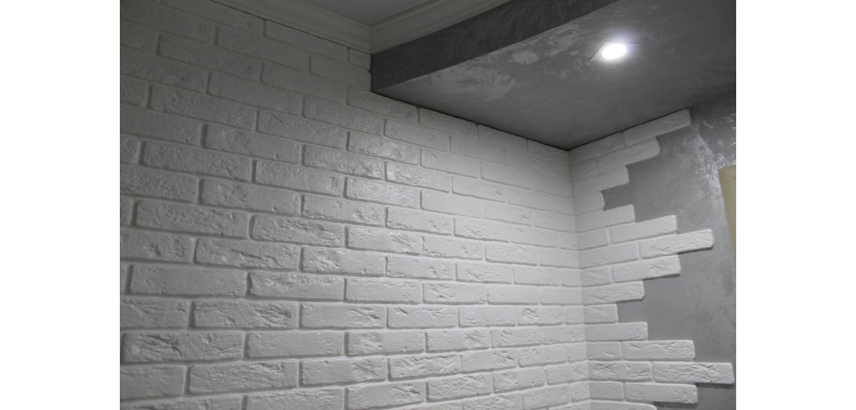 Гипсовая плитка шамотный кирпич