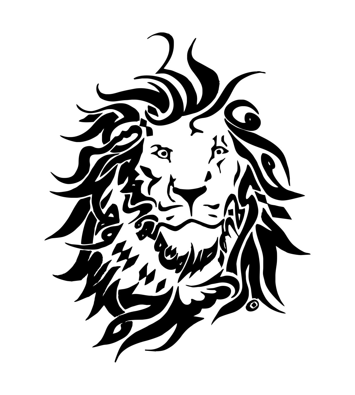 Тату Лев трайбл эскизы
