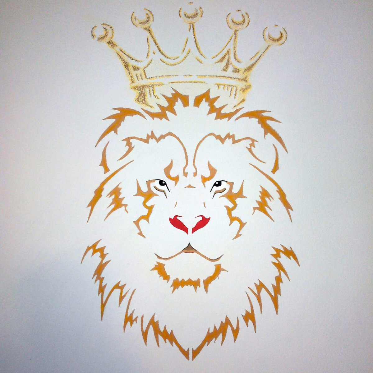 Трафарет Льва на стену