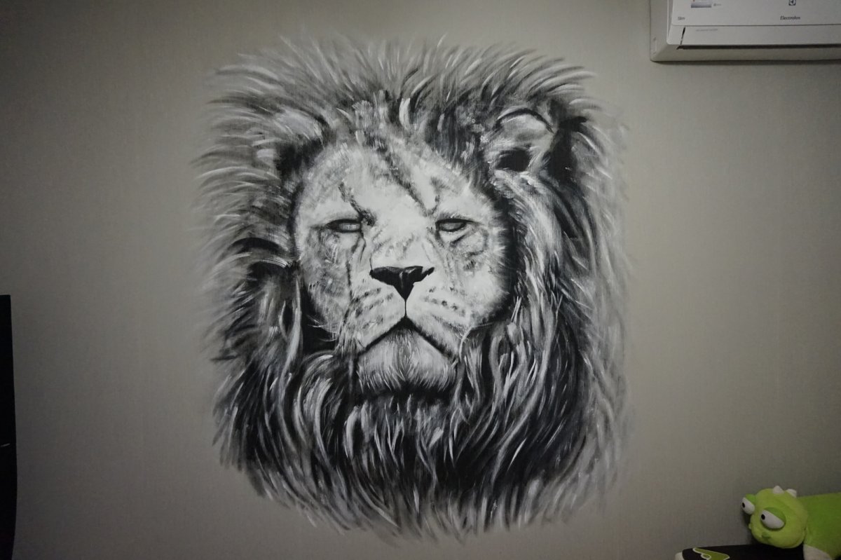 Наклейка на стену Лев