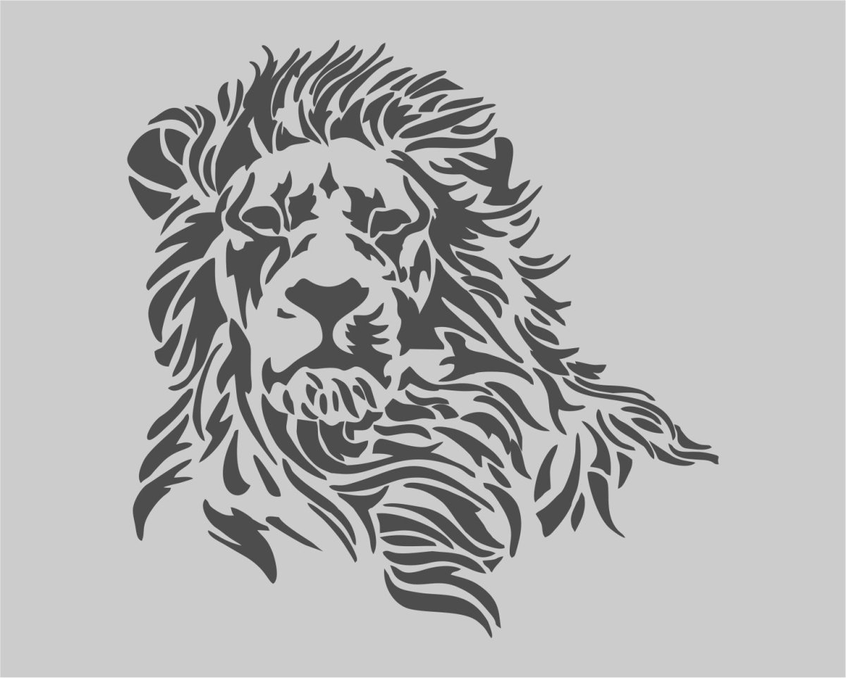Лев рисунок на стене