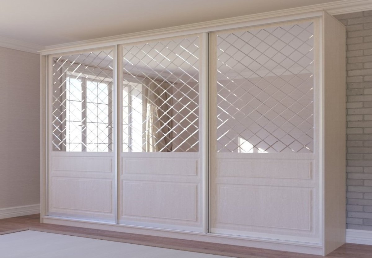 Шкаф купе с фрезеровкой