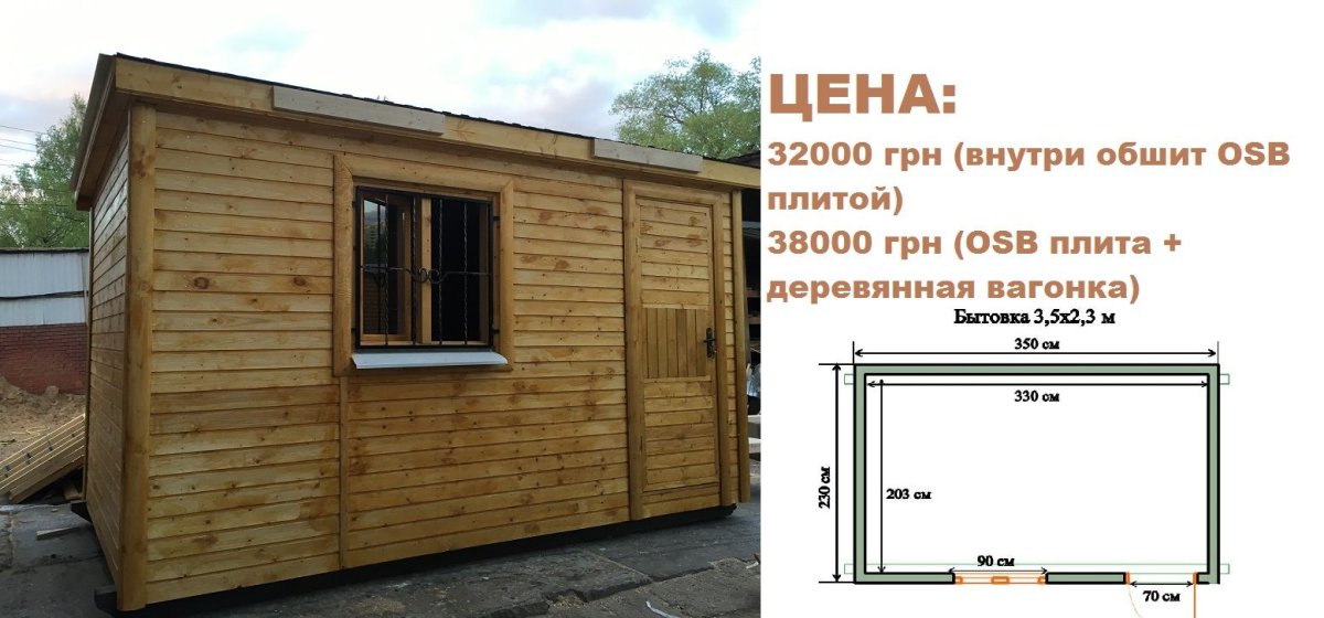 Отделка бытовки вагонкой