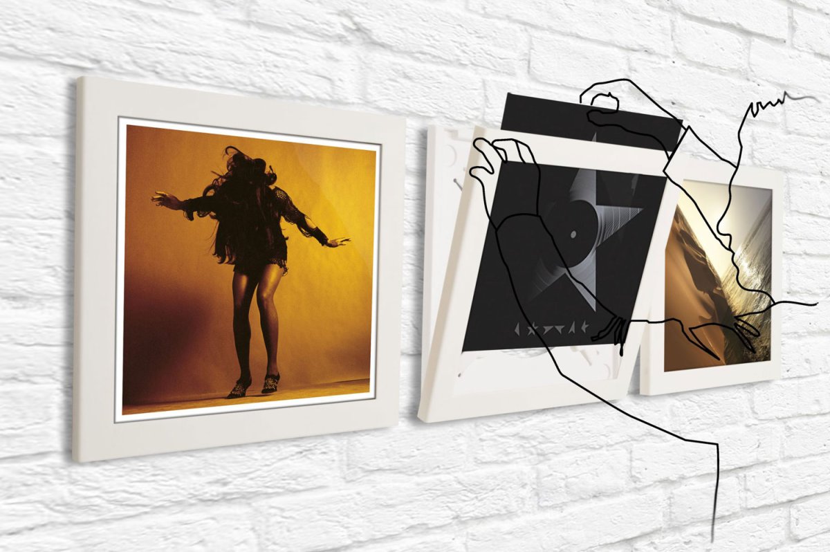 Виниловая пластинка в рамке