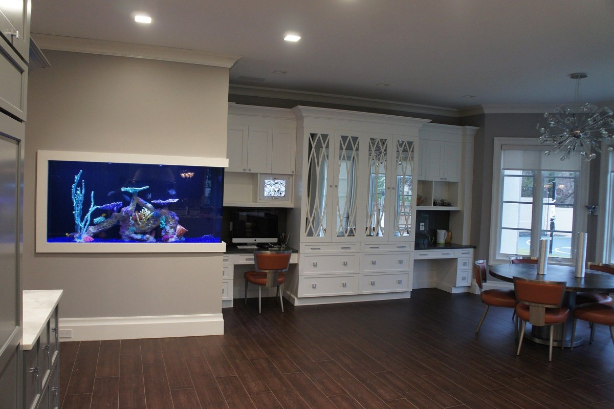 Большие аквариумы в интерьере