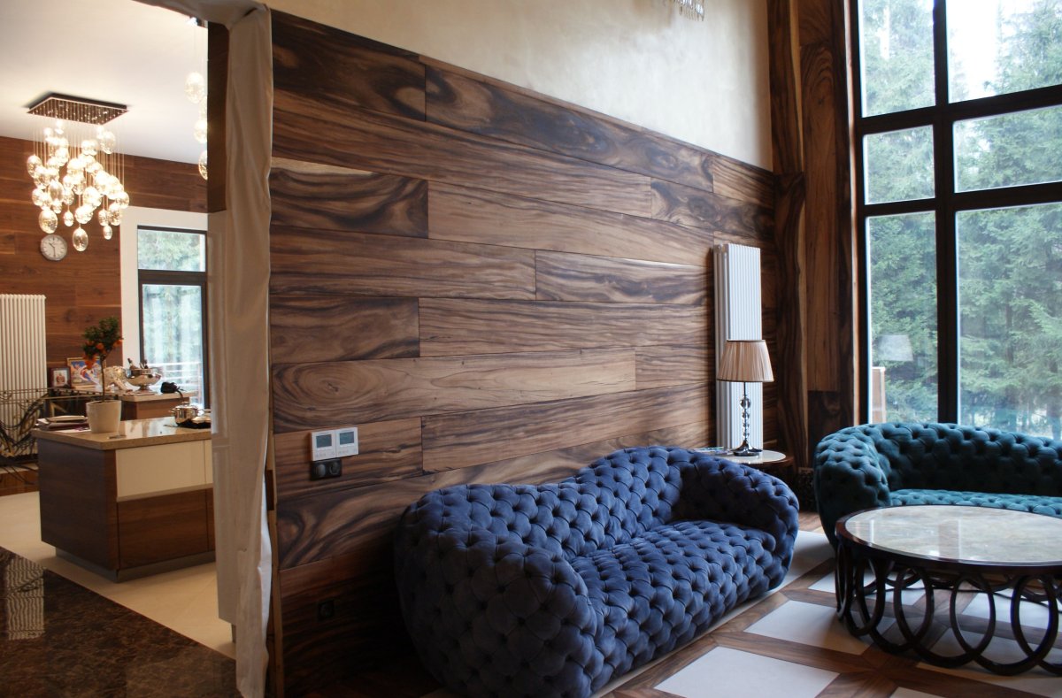 Деревянные стеновые панели в интерьере