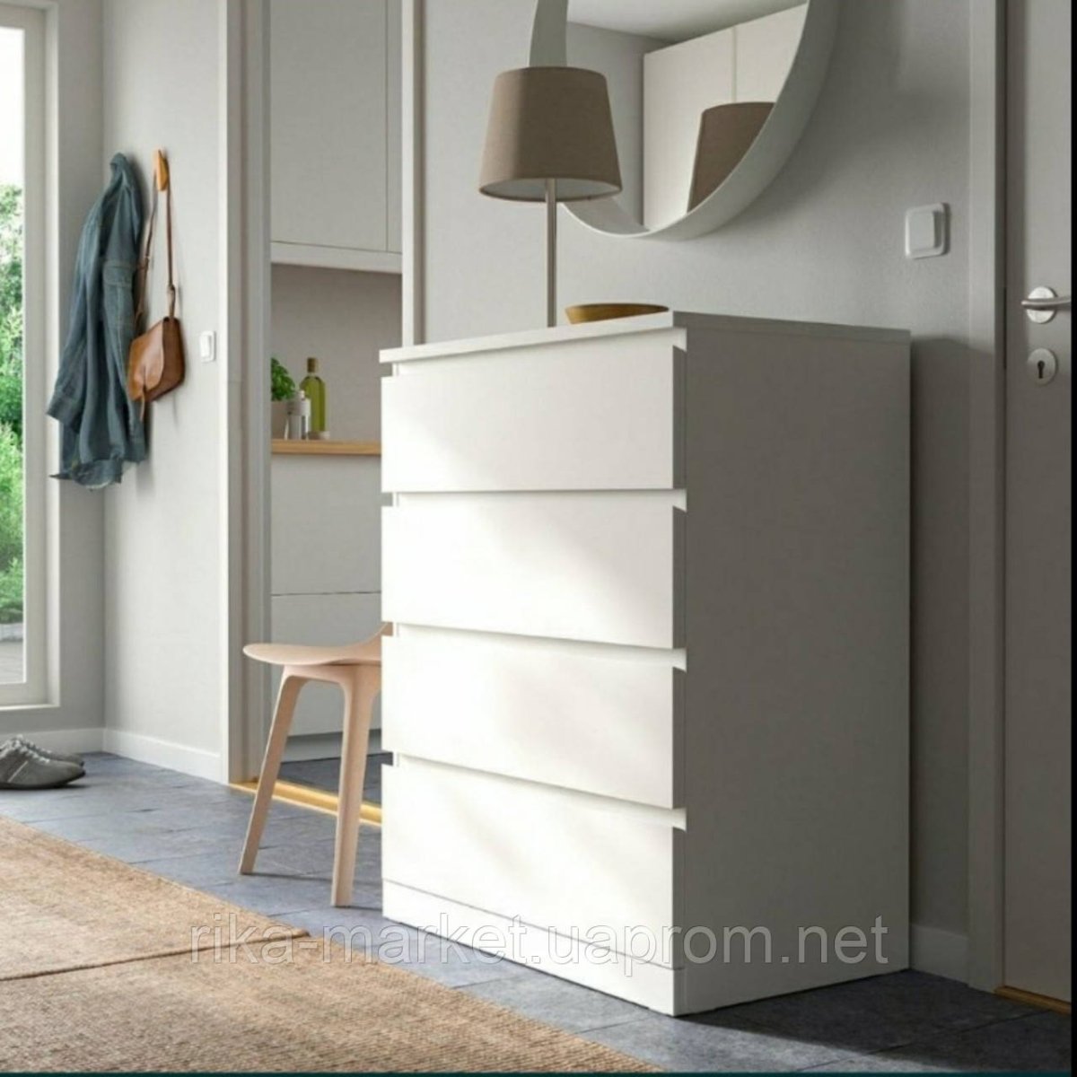 Письменный стол МАЛЬМ икеа в интерьере