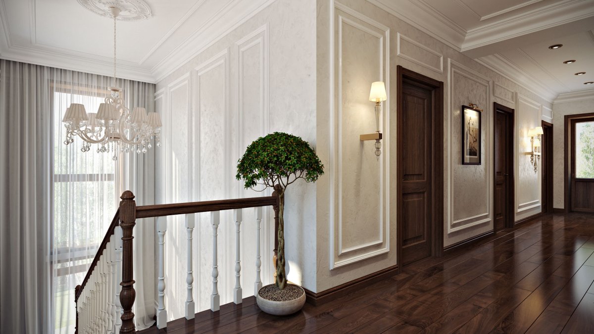 Молдинги на лестнице