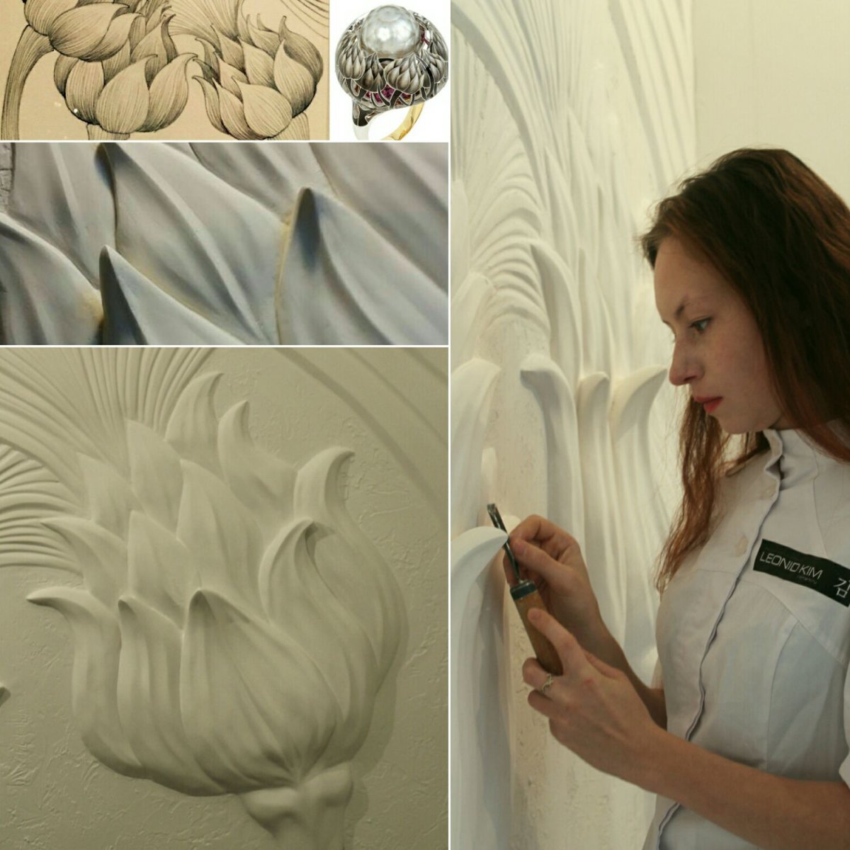 Декоративное панно из гипса