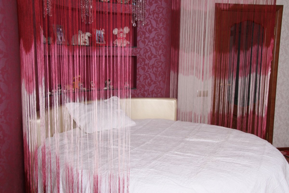 Шторы нитки в спальню