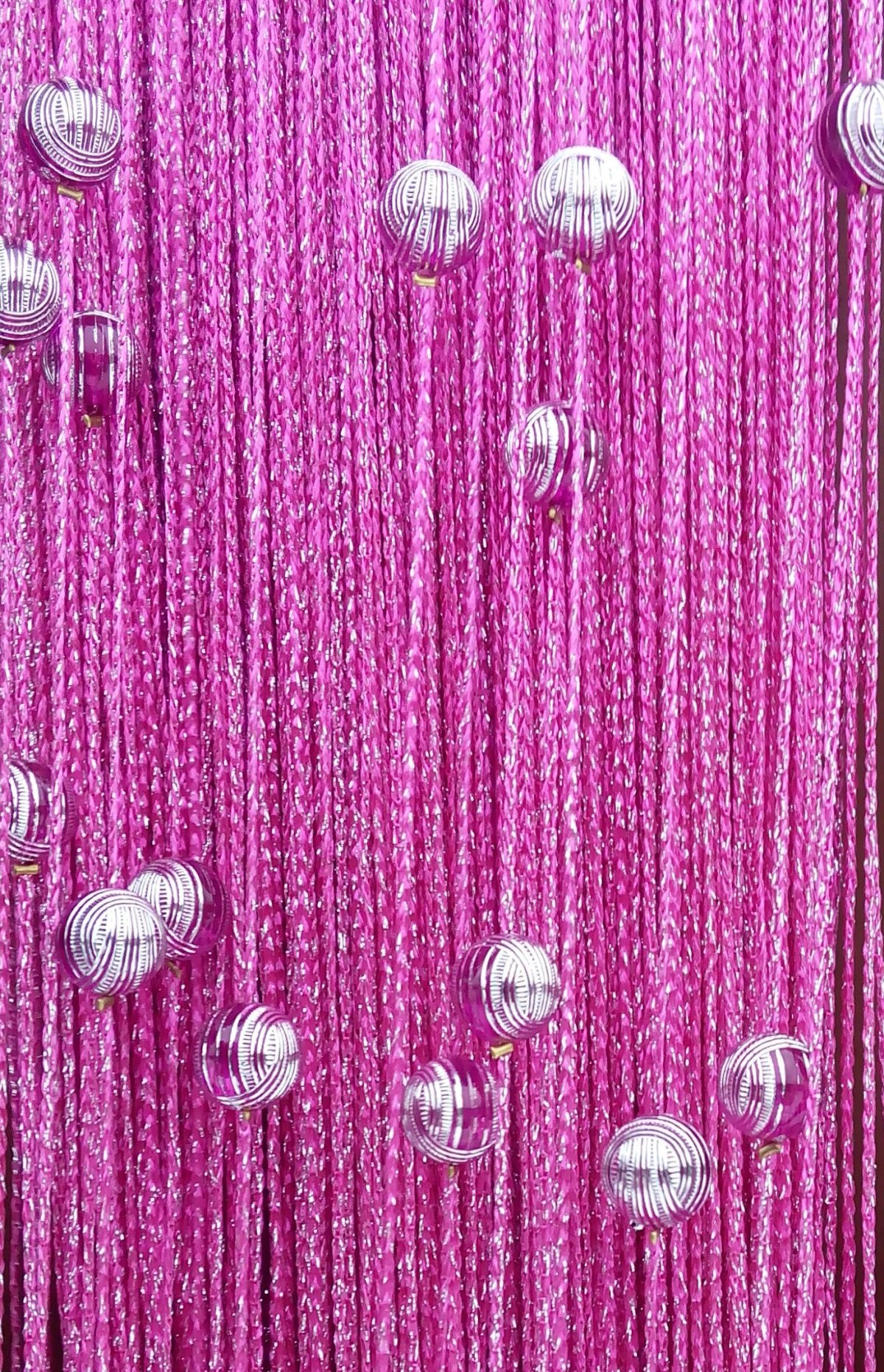 Кисея Радуга Люрекс розовый