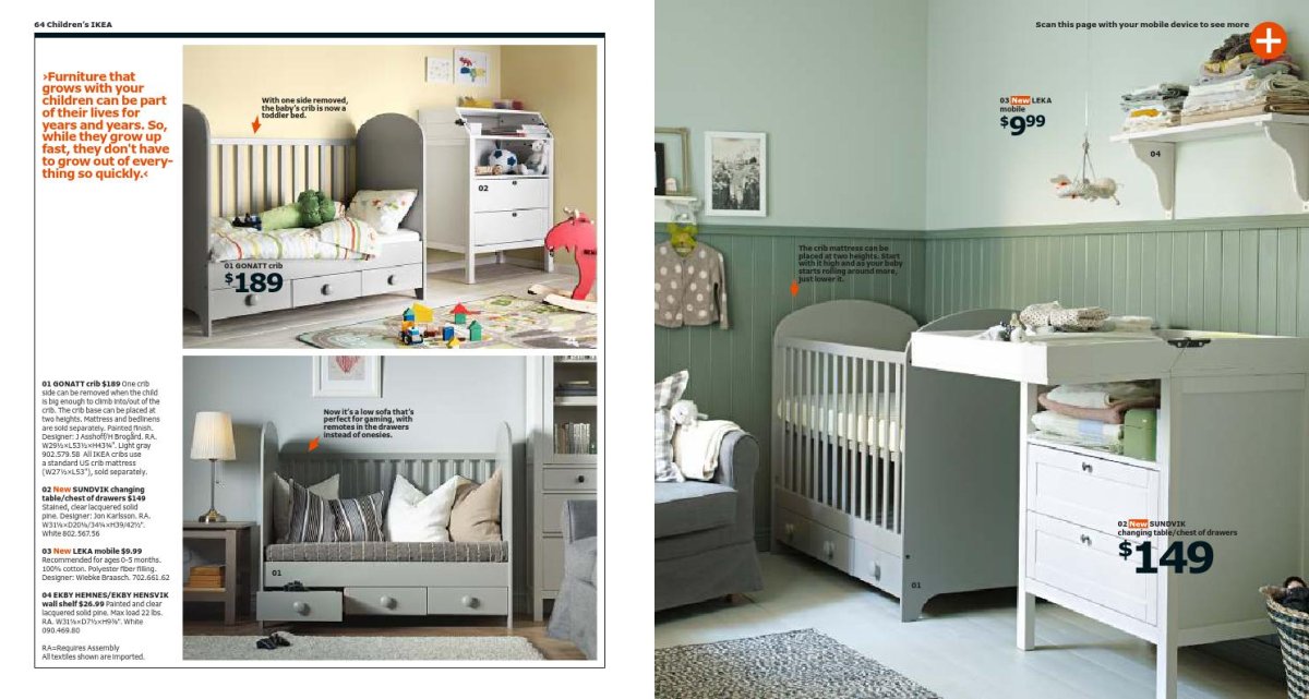 Икеа детская кровать для новорожденных Сниглар