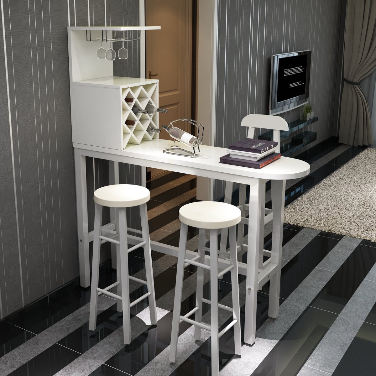 Барная стойка с полками для кухни