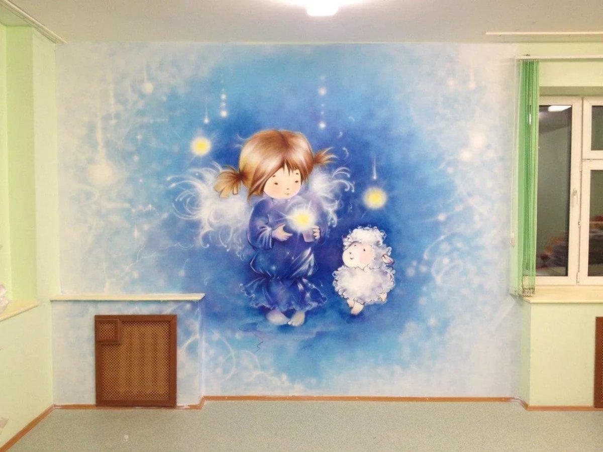 Роспись стен в детском саду