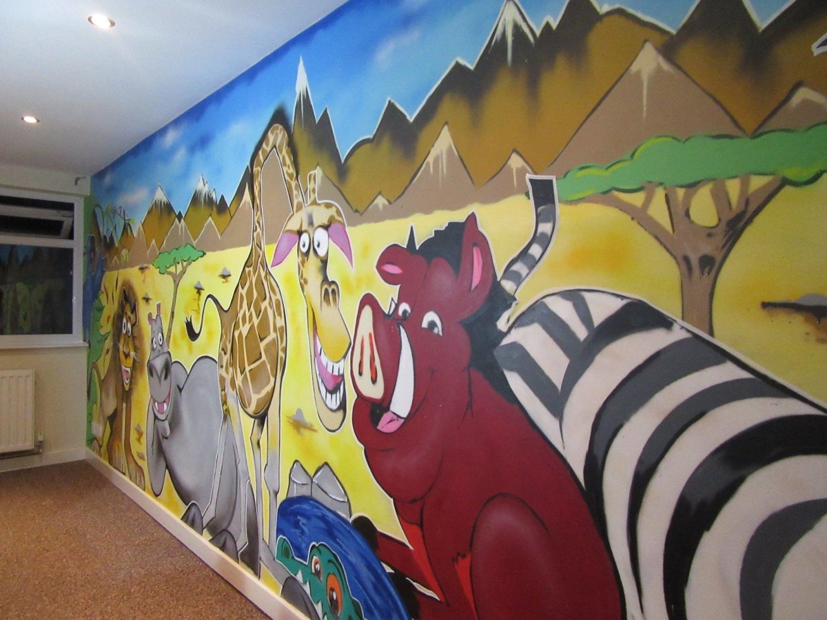 Рисунок в детской стоматологии на стену