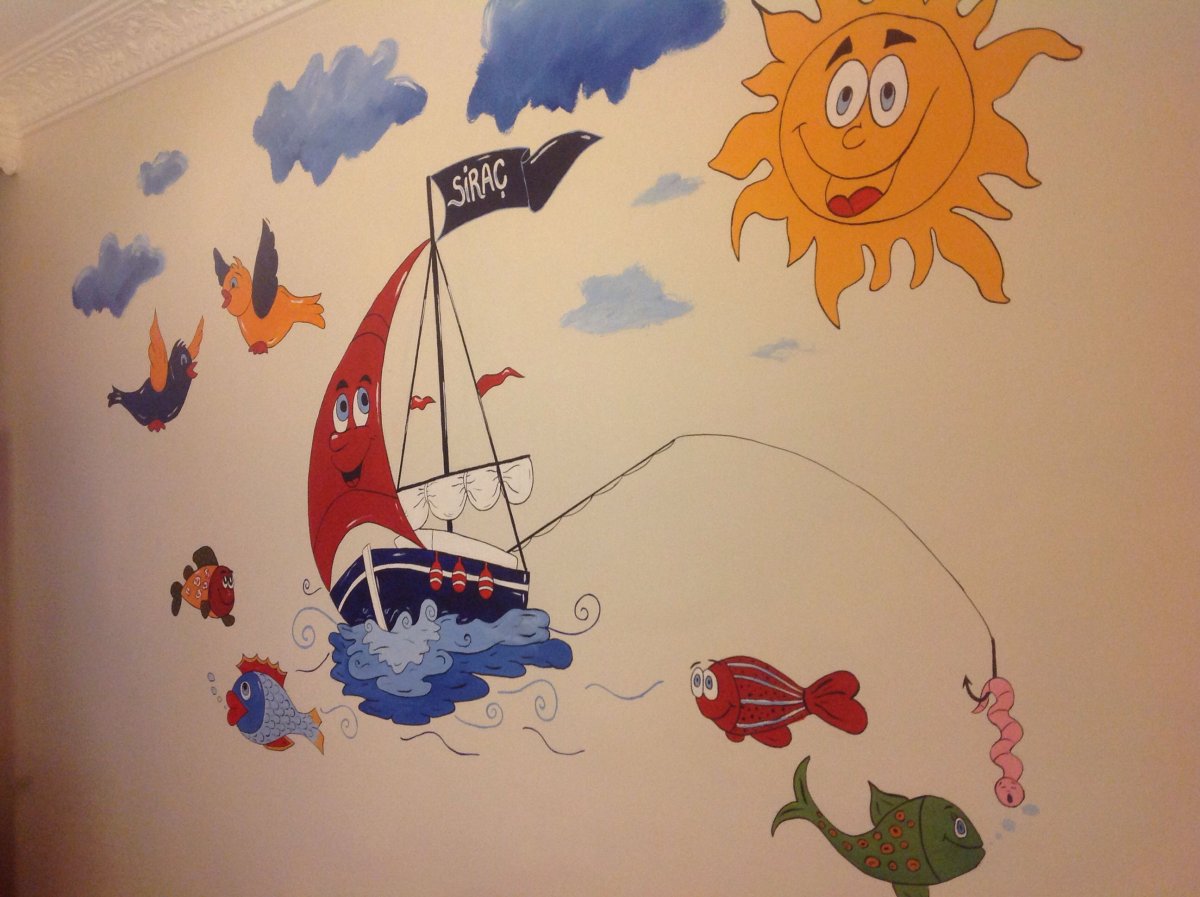 Декорация стен в детском саду