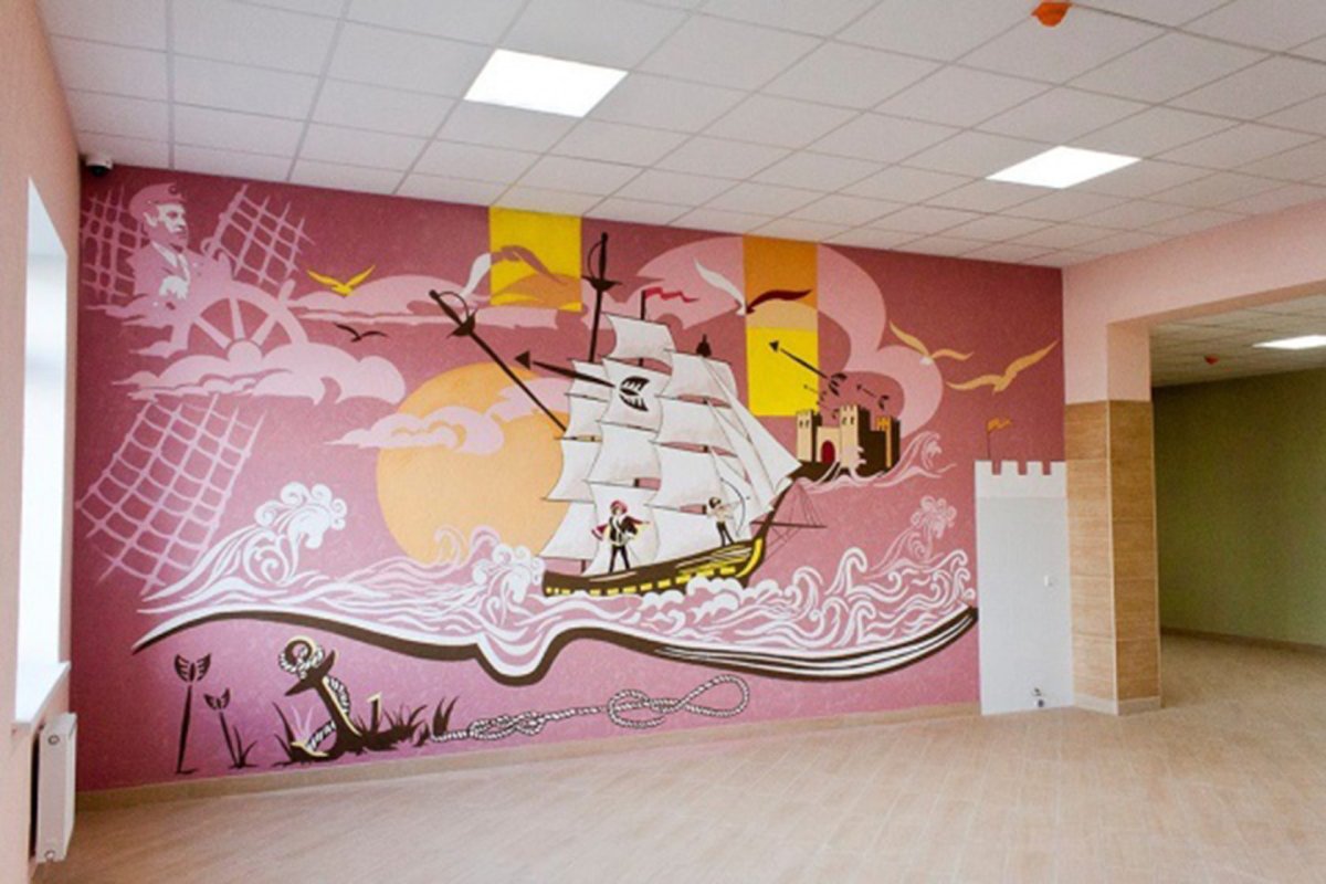 Художественная роспись стен в детском саду
