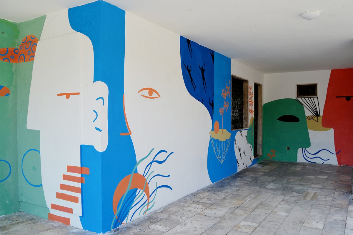 Роспись стен в художественной школе