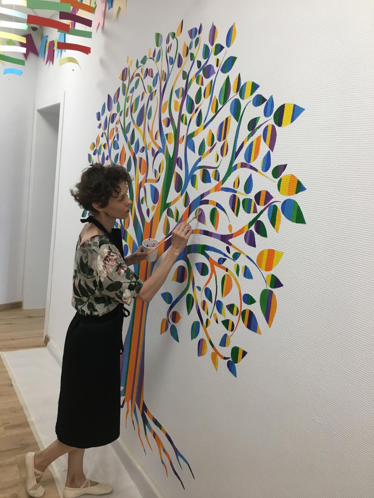 Роспись стен в классе