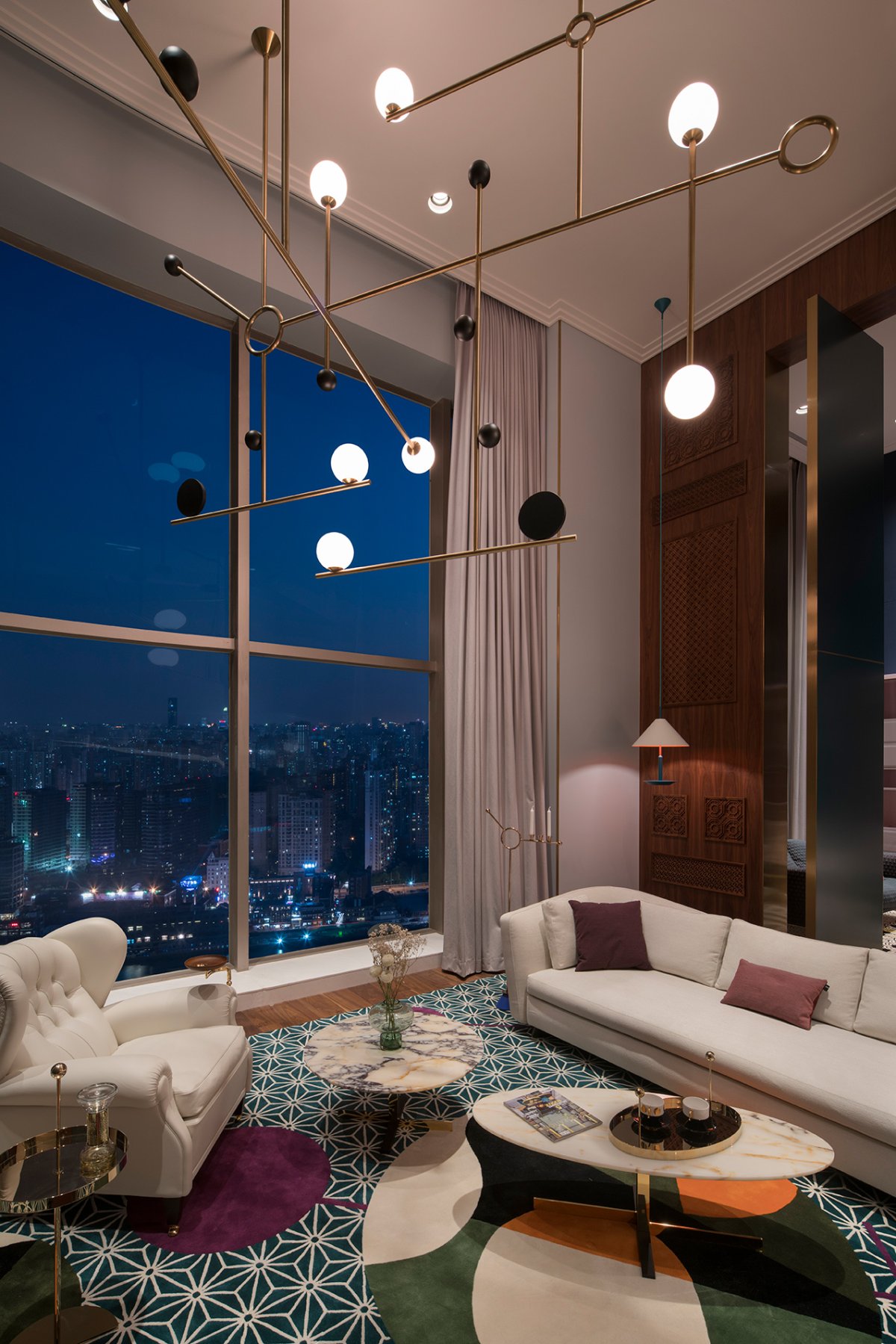 Нестандартное освещение для гостиной