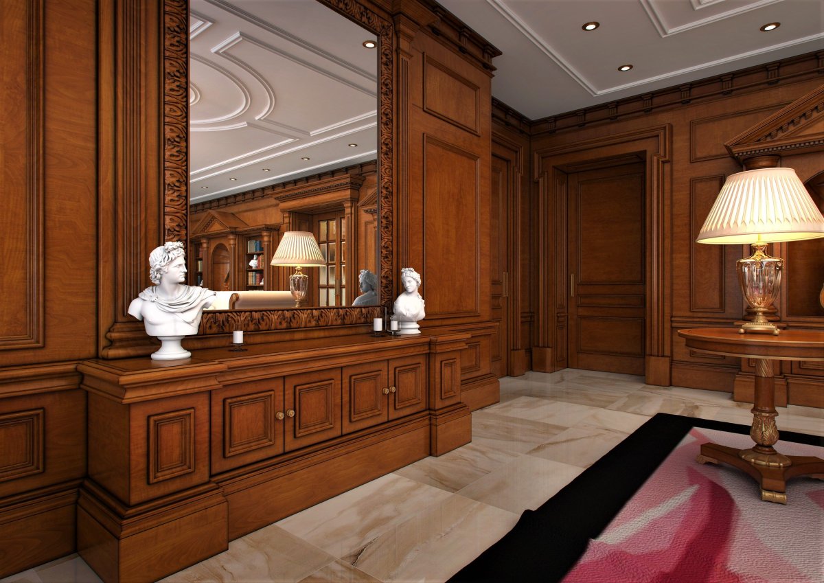 Деревянные панели для стен в английском стиле