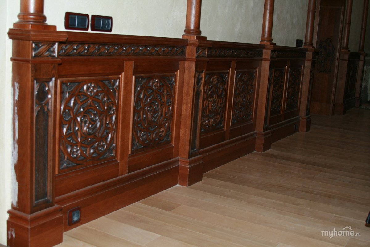 Резные деревянные панели для стен