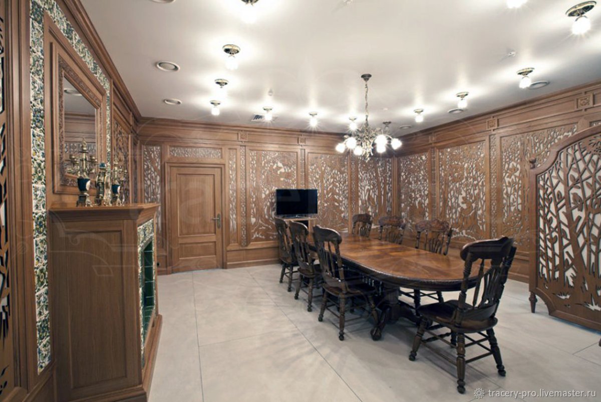 Резное дерево в интерьере