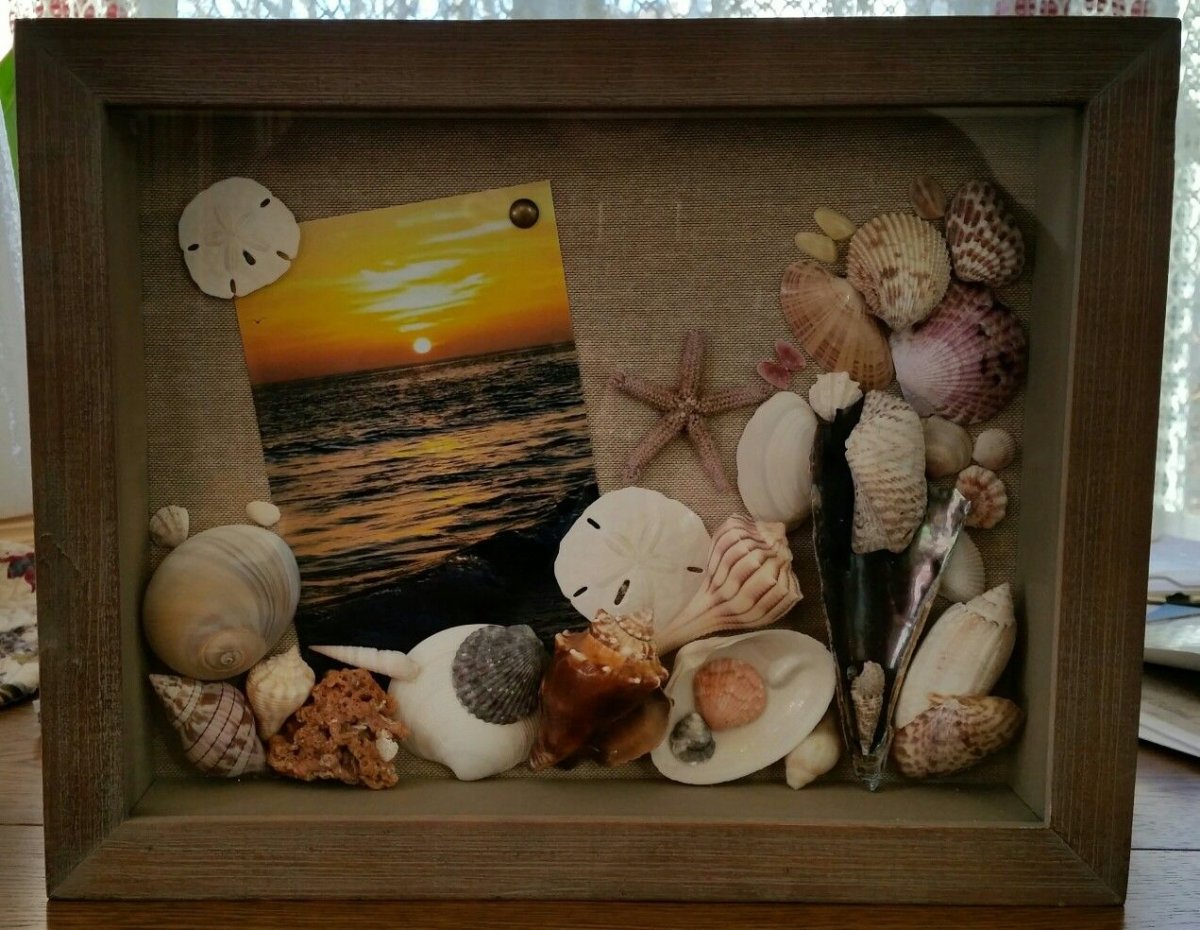 Декор из морских раковин
