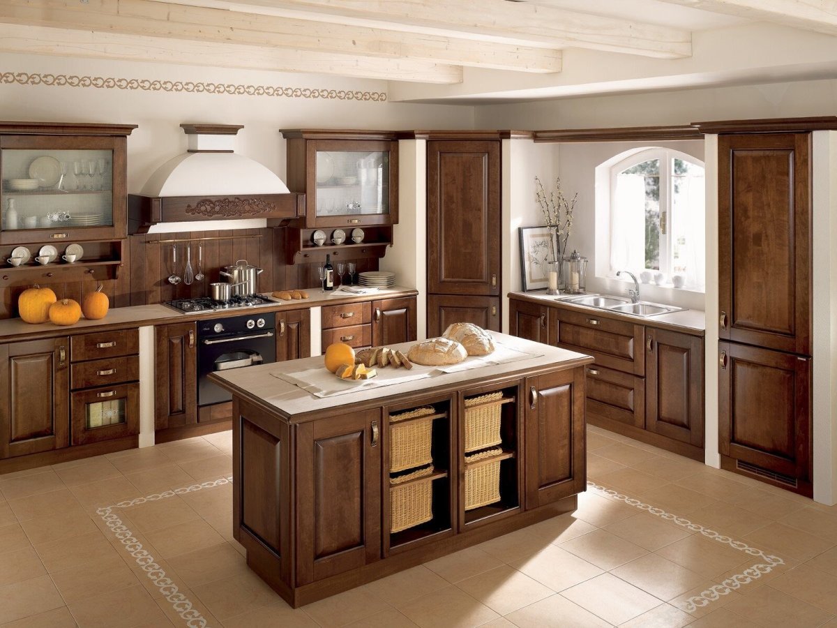 Черно желтая кухня