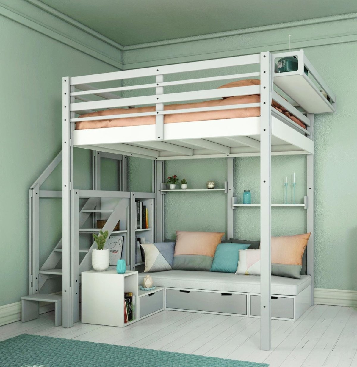 Двухъярусная кровать Twin/Full Bunkbed (Futon not included)